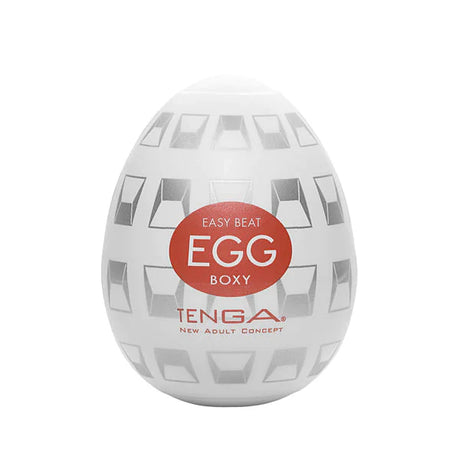 Tenga EGG Boxy Single-Use Textured Sleeve with Sample Lubricant - TN214