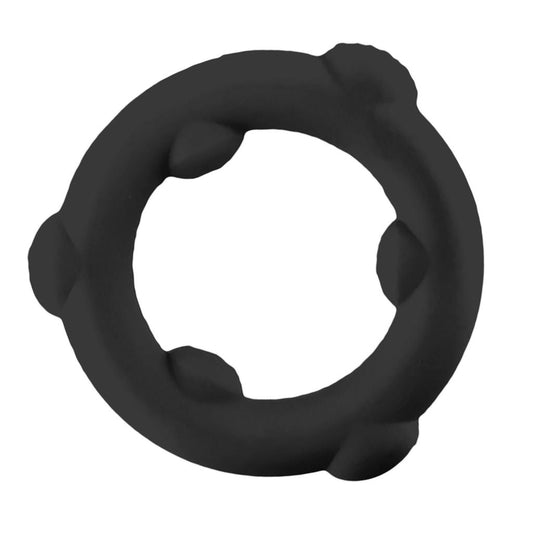 OXBALLS Spinner Liquid Silicone Cock Ring — Black - OX-3202-BLK