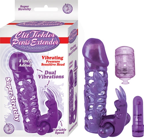 Clit Tickler Penis Extender - Purple by Nasstoys