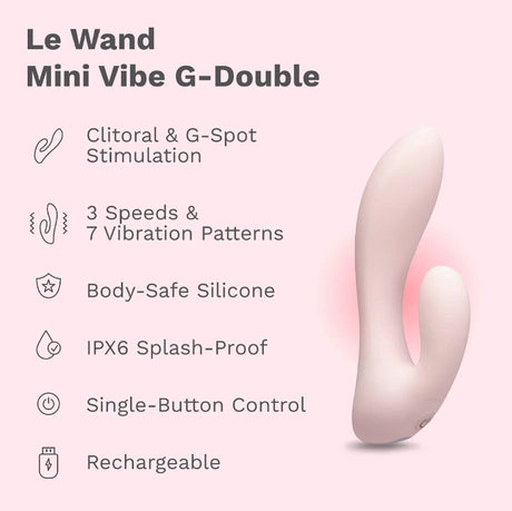 LE Wand Mini G-Double Dual-Action G-Spot & Clitoral Vibrator - LW8039