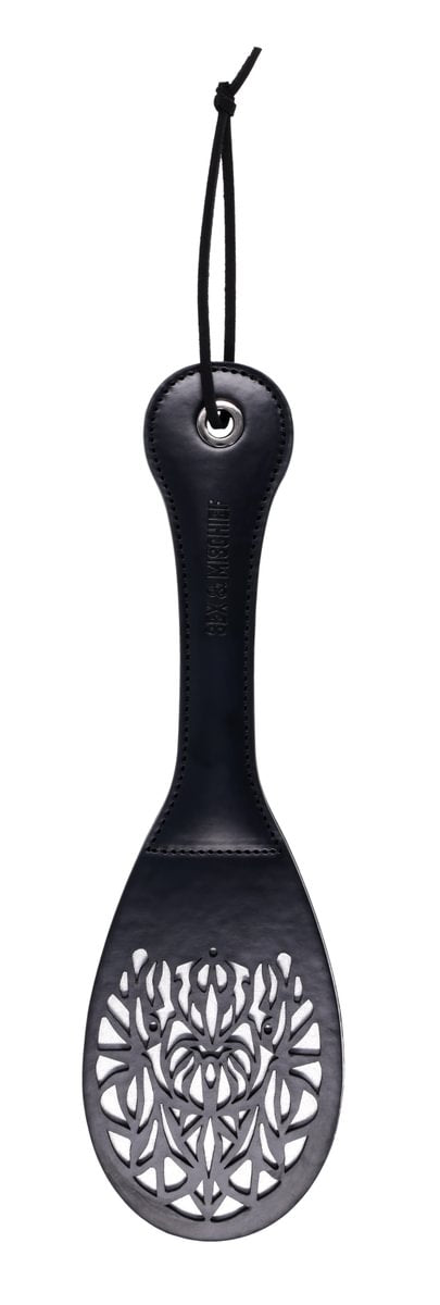 Sex & Mischief Lace Spanker Paddle — 13 in (33 cm), Black - SS10107