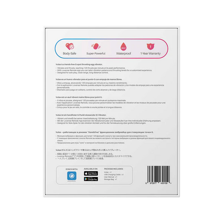 Lovense Vulse Thrusting Egg Vibrator with G-Spot Stimulation - LS0159