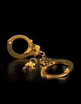 Pipedream Fetish Fantasy Gold Metal Handcuffs — Quick-Release - PD3987-27