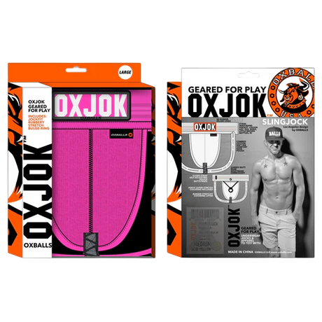 OXBALLS SlingJock Slider-Strap Jock — Pink Sky, Large - OX4715