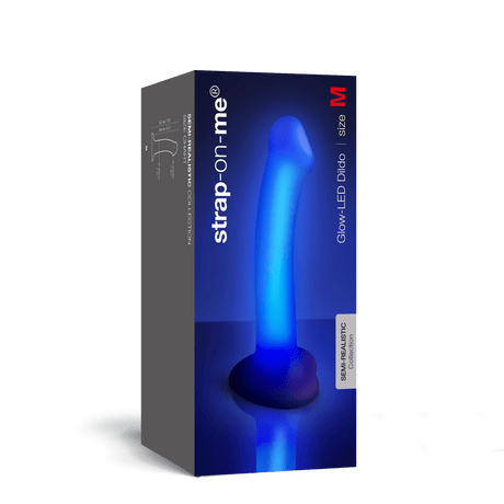 STRAP-ON-ME Glow LED Dildo, Medium — Purple - SM8743