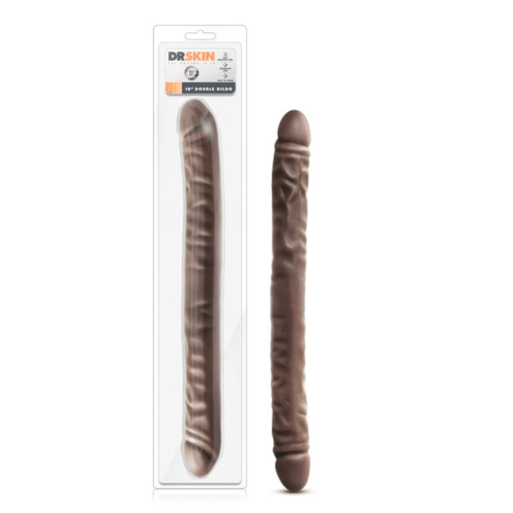 Dr. Skin - 18 Inch Double Dildo - Chocolate by Blush