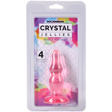 Doc Johnson Crystal Jellies Novice Pop Plug — 3.75 in Insertable, Pink - DJ0283-17-CD