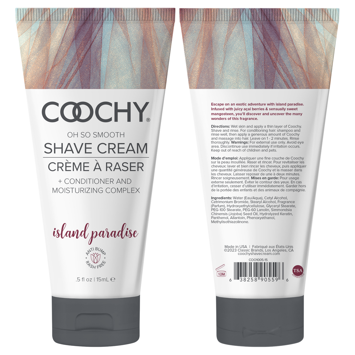 Coochy Island Paradise Shave Cream, 0.5 oz (15 ml) - HP1042