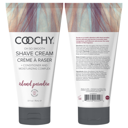 Coochy Shave Cream - ISLAND PARADISE tube 0.5oz / 15ml by Coochy