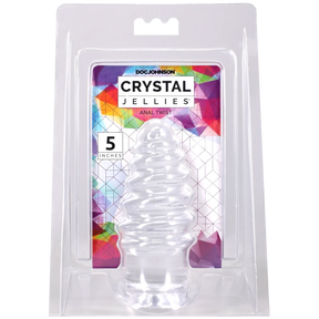 Doc Johnson Crystal Jellies Anal Twist — 5 Inch Clear - DJ0289-07-CD