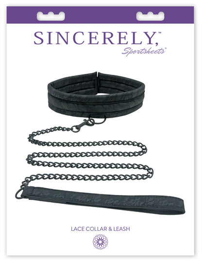 Sincerely Lace Collar & Leash by Sportsheets