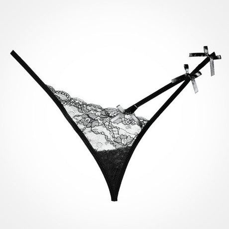 Allure Lingerie Pixie G-String Panty — One Size, Black - ALR-A1001
