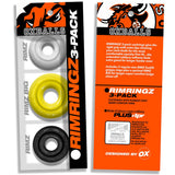 OXBALLS Rimringz Shockwave 3-Pack Cockrings (2 Regular + 1 Big) - OX-3206-SHK