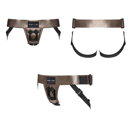 STRAP-ON-ME Leatherette Harness Curious — Bronze - SM6053
