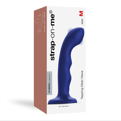 STRAP-ON-ME Tapping Dildo Wave — Night Blue, Double-Tapping - SM7517