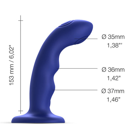 STRAP-ON-ME Tapping Dildo Wave — Night Blue, Double-Tapping - SM7517