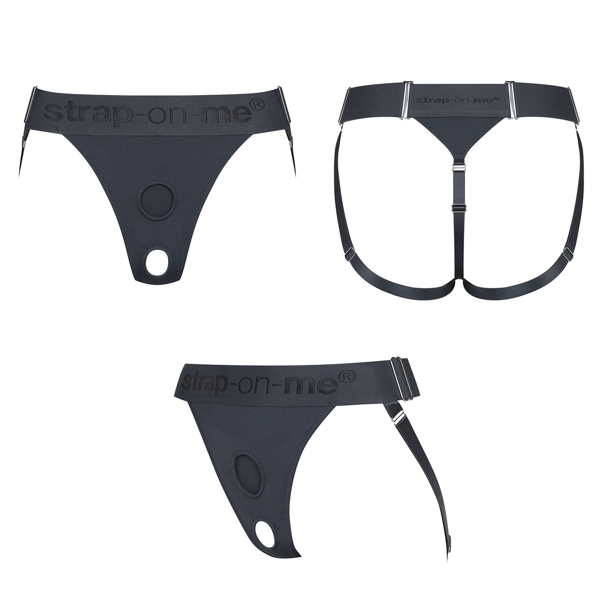 Strap-On-Me Unique Lingerie Harness, One Size Grey - SM8149