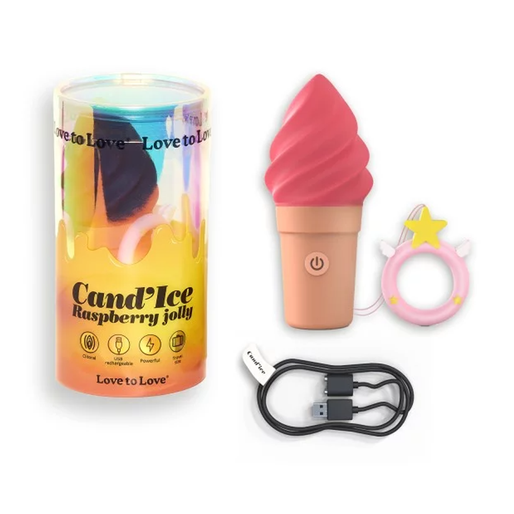 Love To Love Cand'Ice Raspberry Jolly Mini Vibrator - LV2732