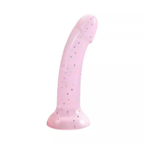 LOVE TO LOVE Dildolls Starlight Curved Liquid-Silicone Dildo, Pink Stars - LV2909