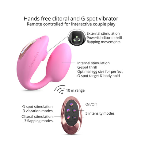 Love To Love Wonderlover Dual-Stimulation Vibrator — Pink Passion - LV3203