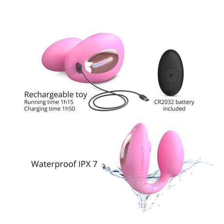 Love To Love Wonderlover Dual-Stimulation Vibrator — Pink Passion - LV3203