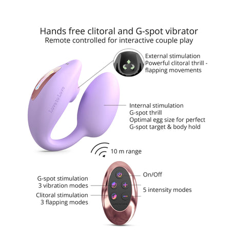 Love To Love Wonderlover Viva Mauve Dual-Stimulator Vibrator - LV3210