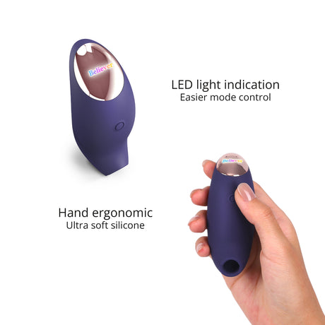 LOVE TO LOVE Believer Clitoral Stimulator — Flapping Design, Midnight Indigo - LV3258