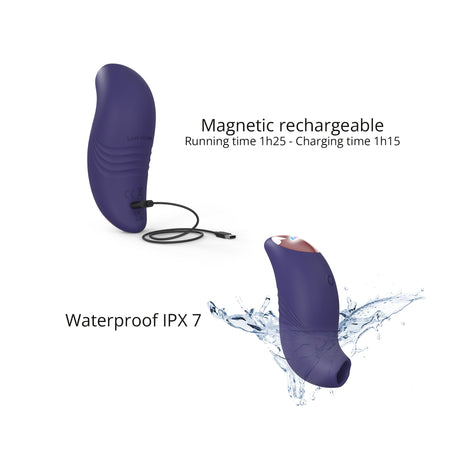 LOVE TO LOVE Believer Clitoral Stimulator — Flapping Design, Midnight Indigo - LV3258