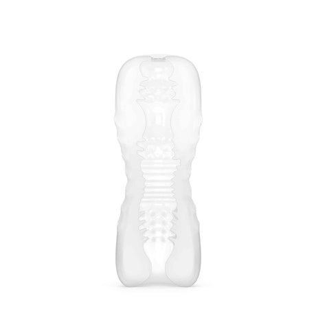 Dorcel DOUBLE Oo Double-Entry Masturbator — 18 x 7 cm, Transparent - DL0857
