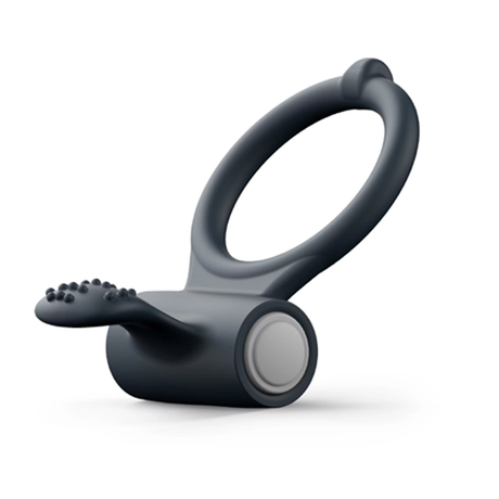 Dorcel Power Clit Cock Ring — Black, Silicone & ABS, 7 x 4.3 cm - DL1410