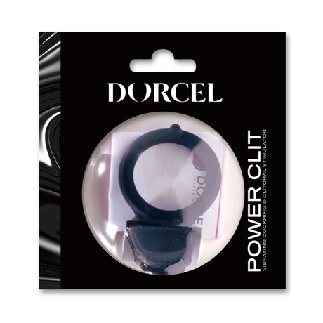 Dorcel Power Clit Cock Ring — Black, Silicone & ABS, 7 x 4.3 cm - DL1410