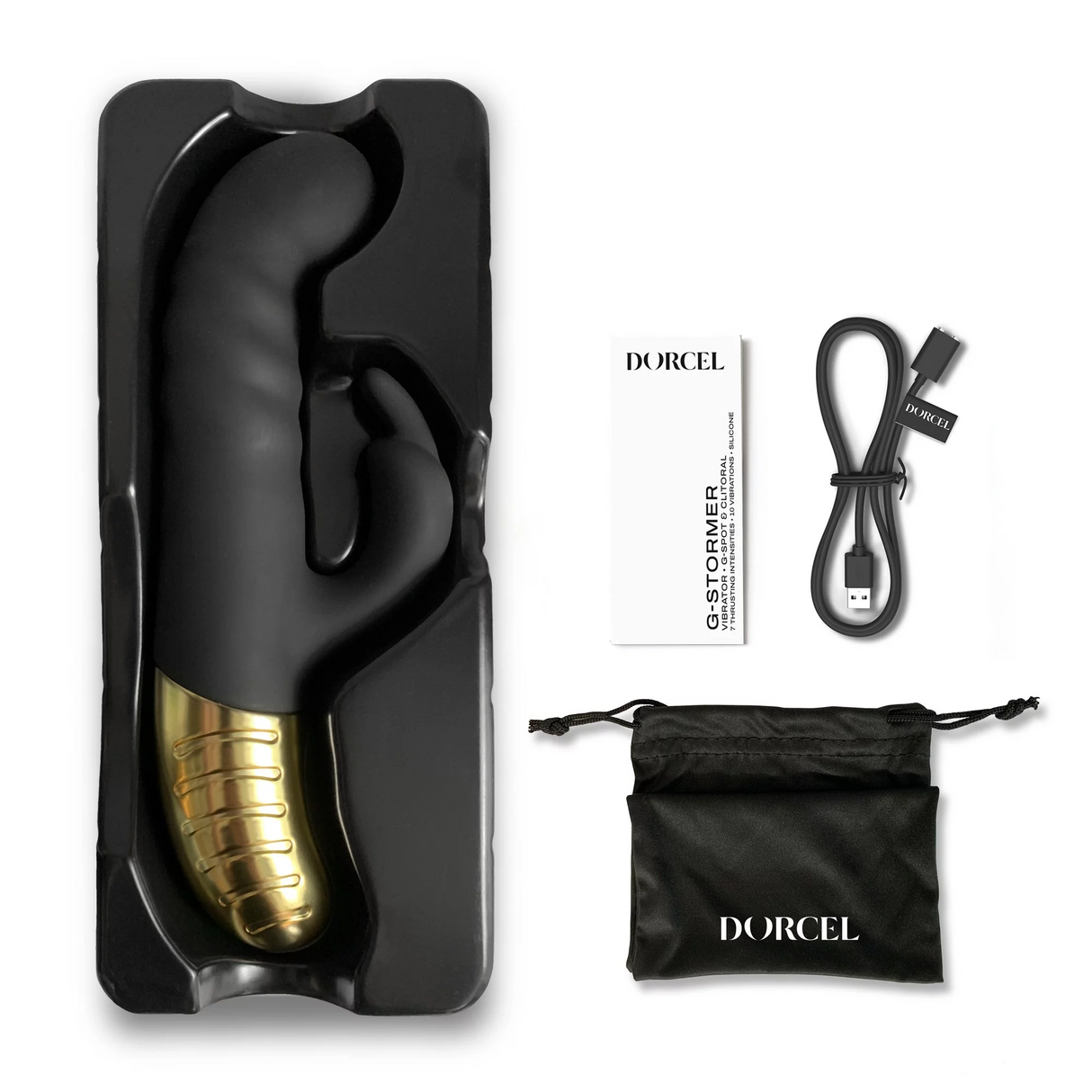 Dorcel G-Stormer Rechargeable Rabbit Vibrator, 23.5 cm - DL1946