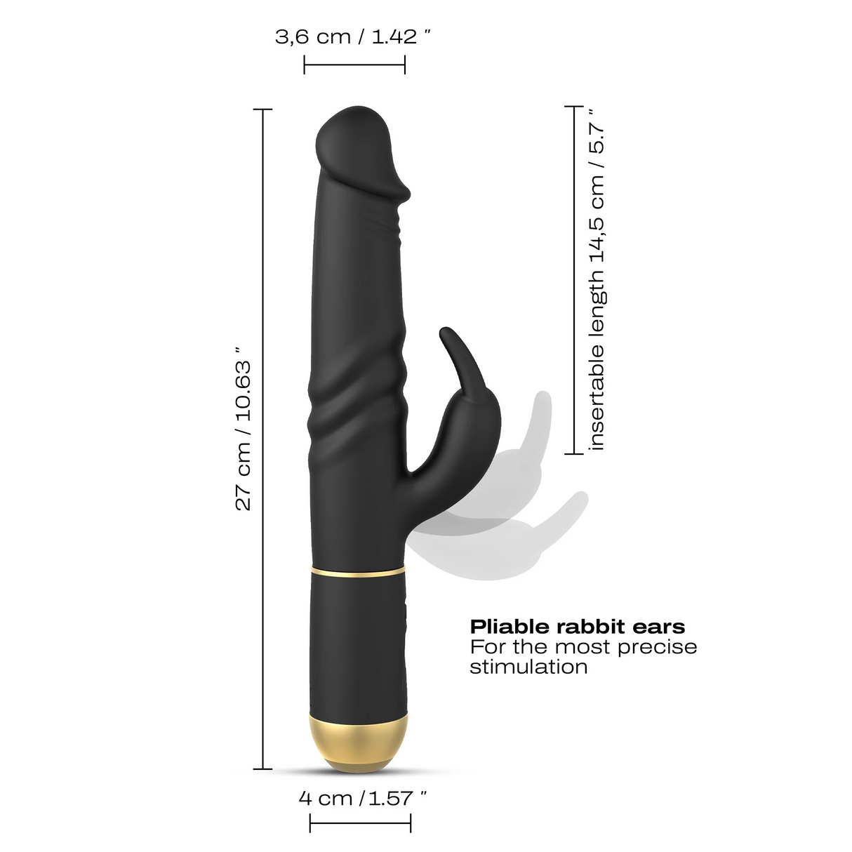 Dorcel Furious Rabbit 2.0 3‑in‑1 Rabbit Vibrator - DL2523