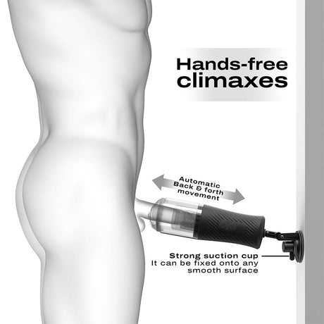 Dorcel Thrust Blow Automatic Masturbator — Black, Suction Cup - DL2868