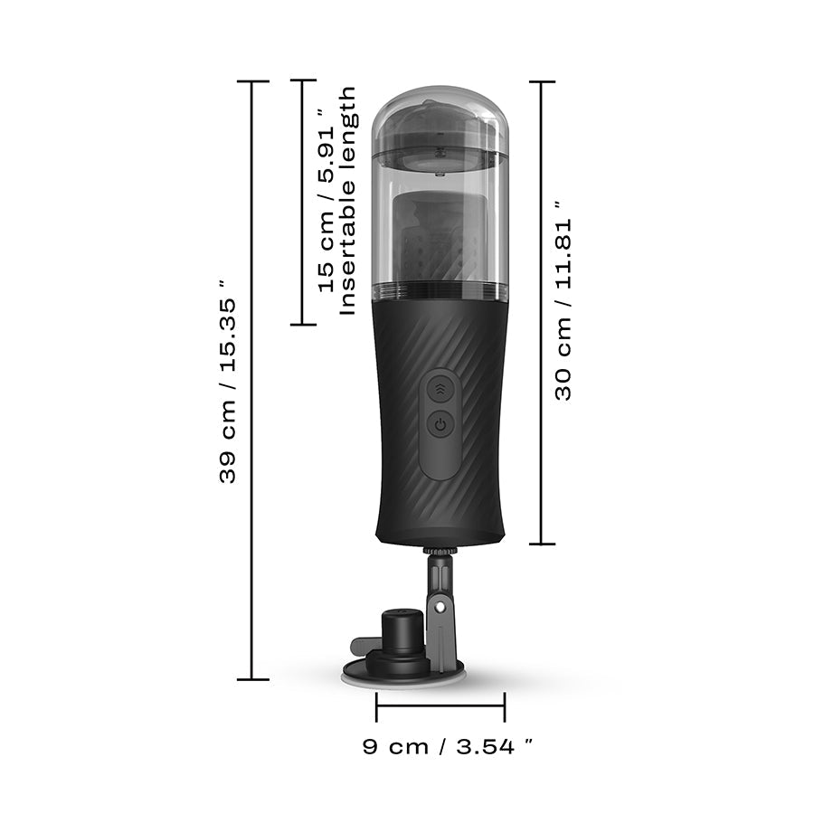 Dorcel Thrust Blow Automatic Masturbator — Black, Suction Cup - DL2868