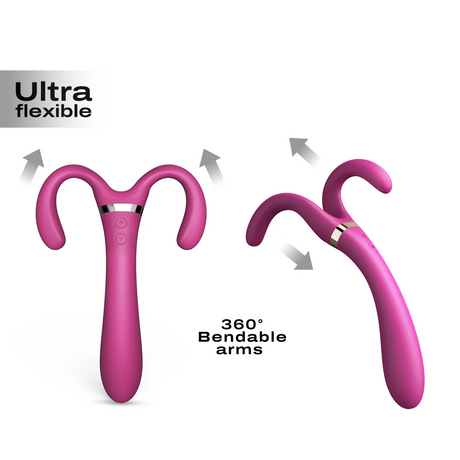 Dorcel Infinite Joy Plum — 3-Motor 360° Flexible Vibrator - DL2943