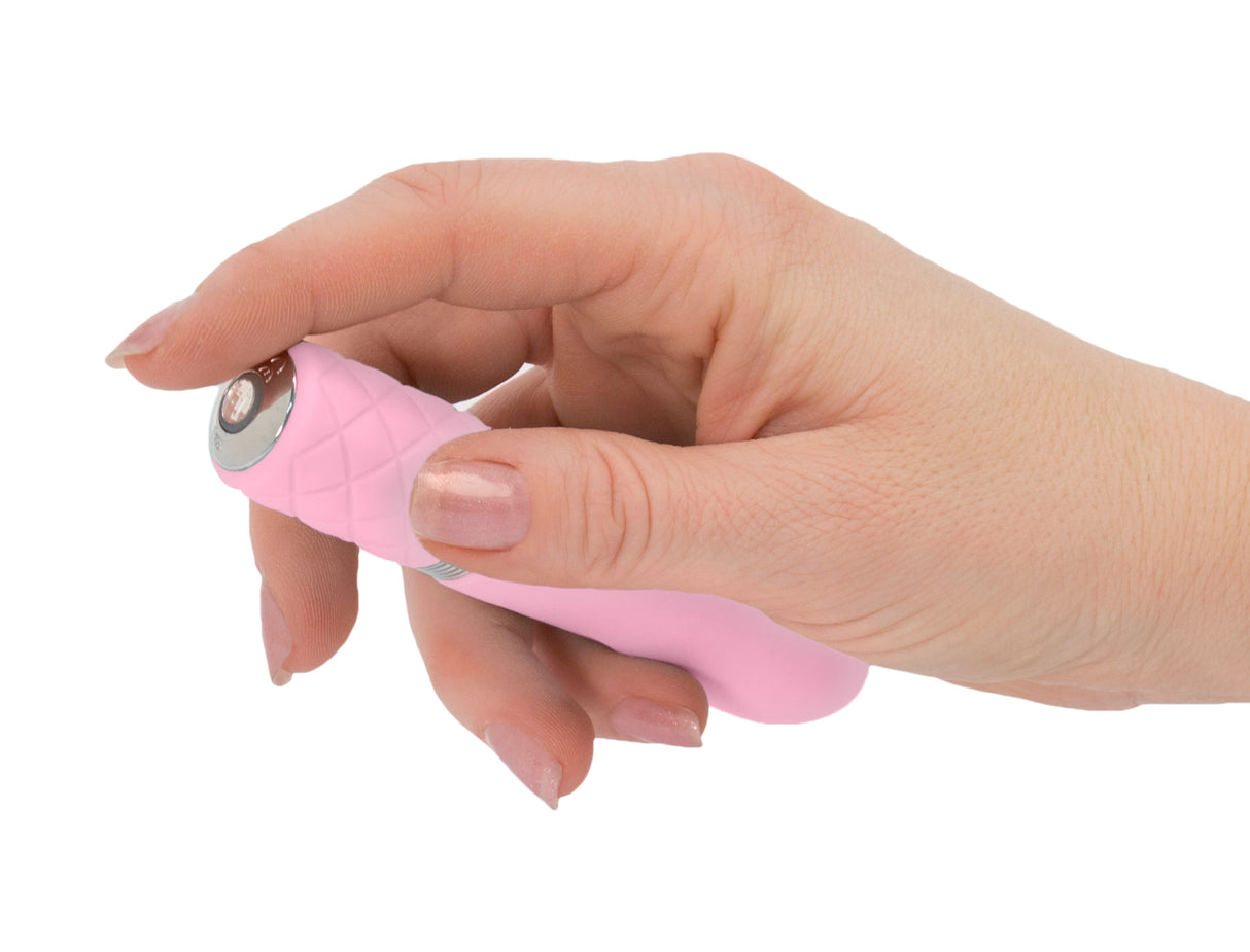 BMS Factory Pillow Talk Flirty Mini Massager with Swarovski Crystal, Pink - BMS2661-6