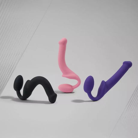 STRAP-ON-ME Semi-Realistic Bendable Strap-On — Pink, Size M - SM8712
