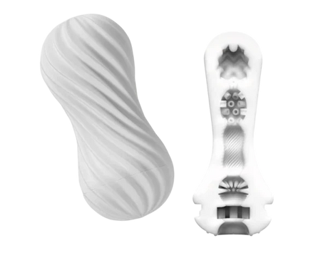 Tenga FLEX Reusable Spiral Sleeve — Silky White - TN471