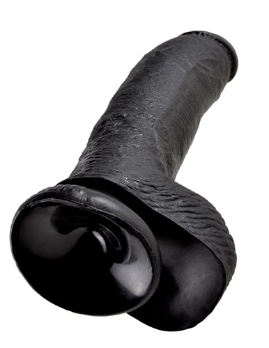 King Cock 9-Inch Cock With Balls - Black by Pipedream