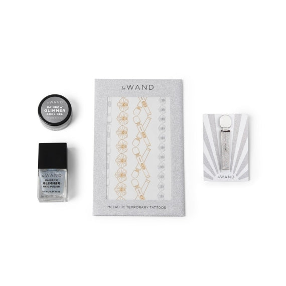 LE Wand All That Glimmers Petite Wand Vibrator — White Special Edition - LW0281