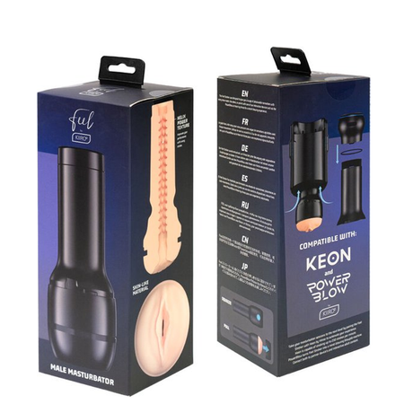 Kiiroo Feel Stroker — Black TPE Male Stroker, 22 cm - KR6171