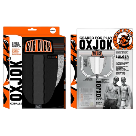 OXBALLS Bulger Padded Pouch Jock — Black Iron, X-Large - OX-JOK-1003-BLK-XL