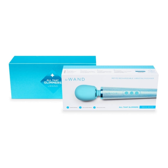 LE Wand Petite Wand Vibrator — All That Glimmers Set (Blue) - LW5576