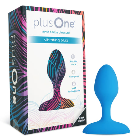 plusOne Luxe Vibrating Plug — 10 Vibration Modes, USB Rechargeable - PO6739