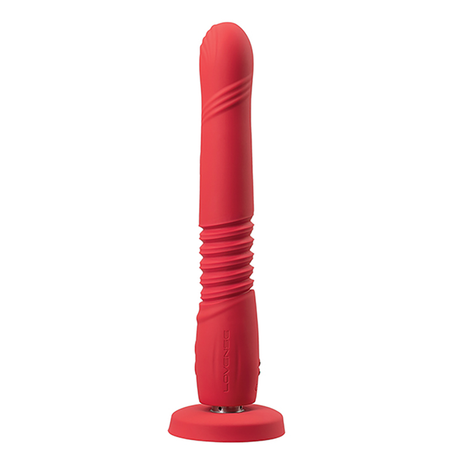 Lovense Gravity Thrusting Dildo — Red, Suction & App Control - LS0104