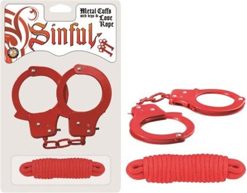 "Sinful Metal Cuffs With Keys & - Love Rope NW2544-1"