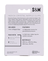 Sportsheets Indica Nipple Clips — Adjustable Tension, Green Gem - SS10218