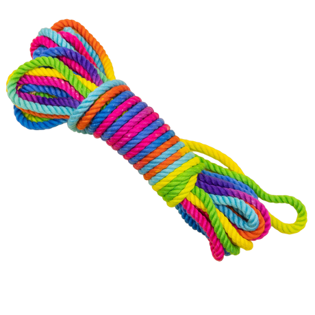 Emojibator Rainbow Bamboo Silk Bondage Rope — 8 m - EM9530