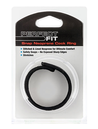 Snap Neoprene Cockring - Black by Perfect Fit